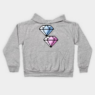 Pixelart Diamonds Kids Hoodie